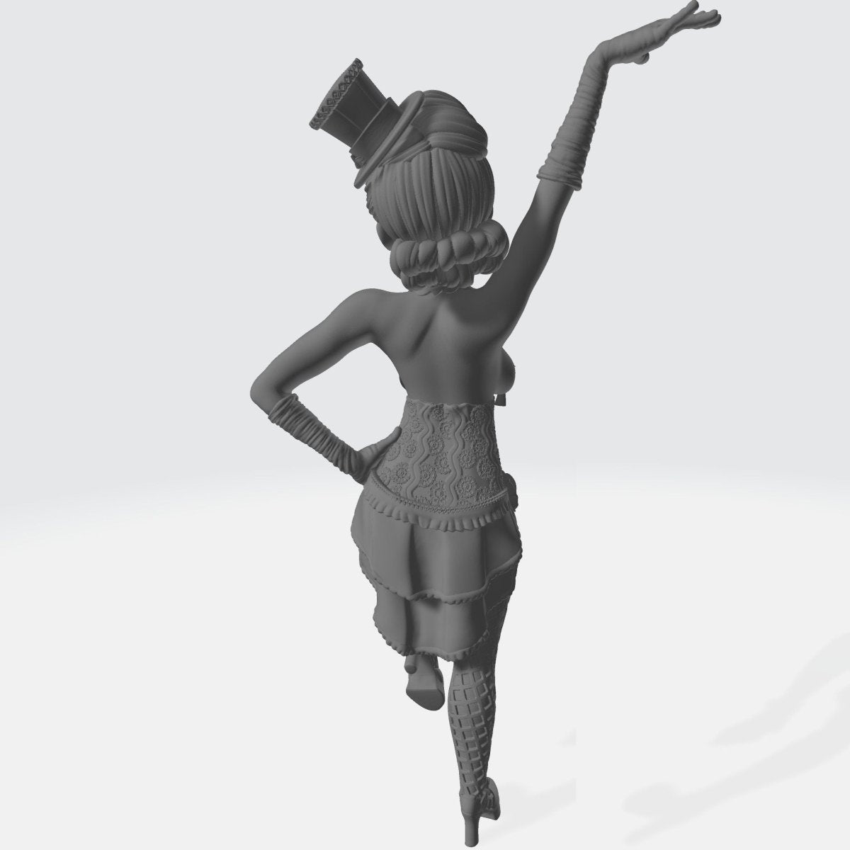 Burlesque Dancer  | 3D Printed | Fun Art | Unpainted