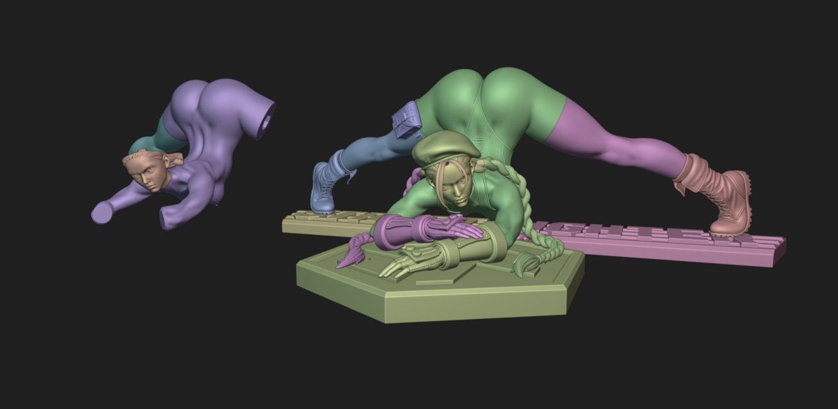 Cammy NSFW 3D Printed Action Miniature | Fun Art | Resin Figurine Unpainted Model