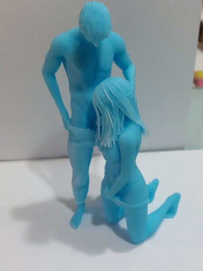 Carla & Adam - Blow Job | 3D Printed | Fanart | Unpainted | NSFW Version | Figurine | Figure | Miniature | Sexy |