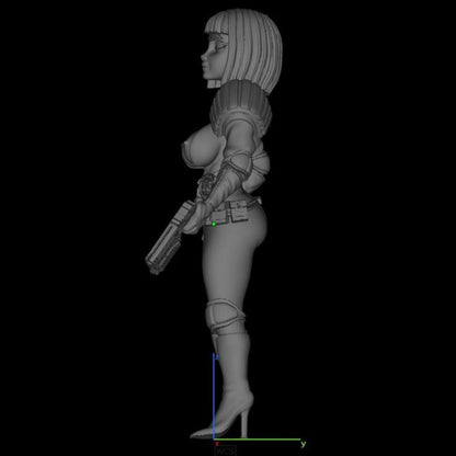 Cassandra Anderson Judge Dredd | 3D Printed | Fun Art | Unpainted