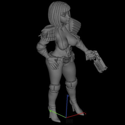 Cassandra Anderson Judge Dredd | 3D Printed | Fun Art | Unpainted