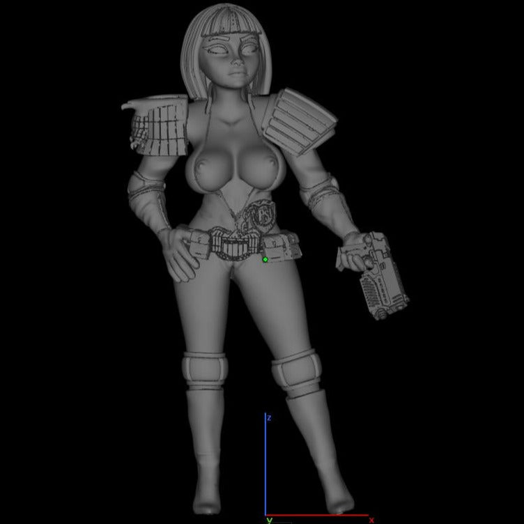 Cassandra Anderson Juge Dredd | Imprimé en 3D | Art amusant | Non peint