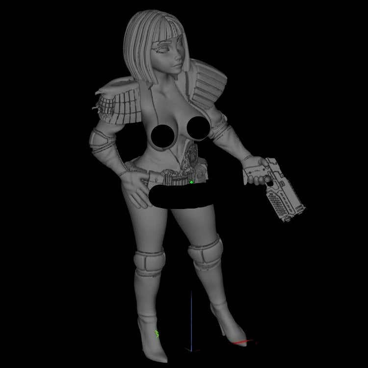 Cassandra Anderson Judge Dredd | 3D Printed | Fun Art | Unpainted