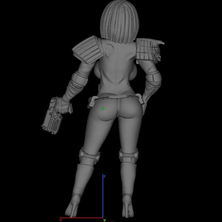 Cassandra Anderson Hakim Dredd | Cetak 3D | Seni Menyenangkan | Tidak dicat