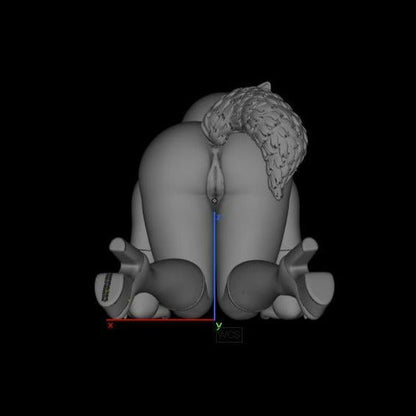 Katzenfrau | 3D-gedruckt | Fanart | Unbemalt | NSFW-Version | Figur | Abbildung | Miniatur | Sexy |