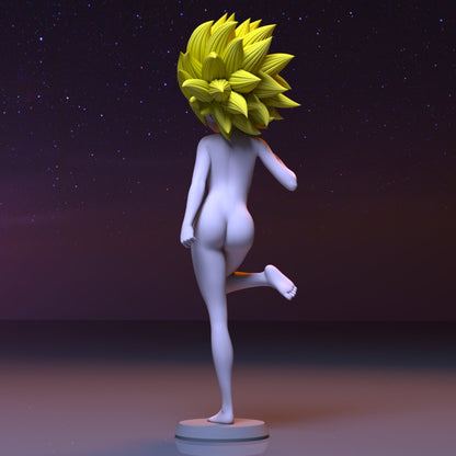 Caulifla Naked NSFW Resin Miniature 3D Printed Figurine Fanart Unpainted