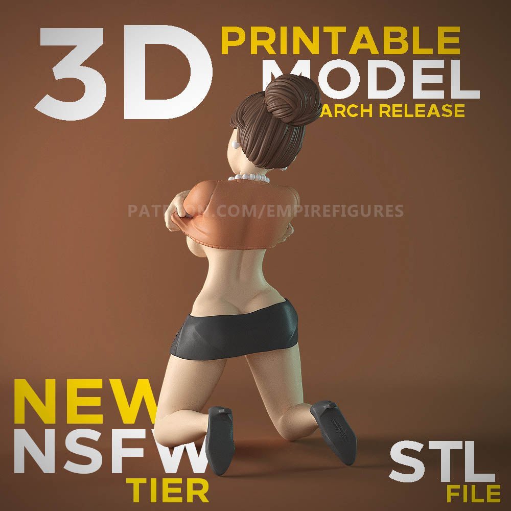 Cheryl Tunt Figurine NSFW imprimée en 3D à collectionner Fun Art non peinte par EmpireFigures