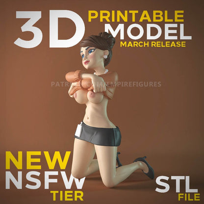 Cheryl Tunt Figurine NSFW imprimée en 3D à collectionner Fun Art non peinte par EmpireFigures