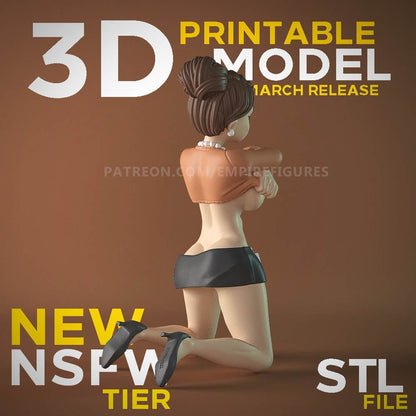 Cheryl Tunt 3D-gedruckte NSFW-Figur zum Sammeln, lustige Kunst, unbemalt von EmpireFigures