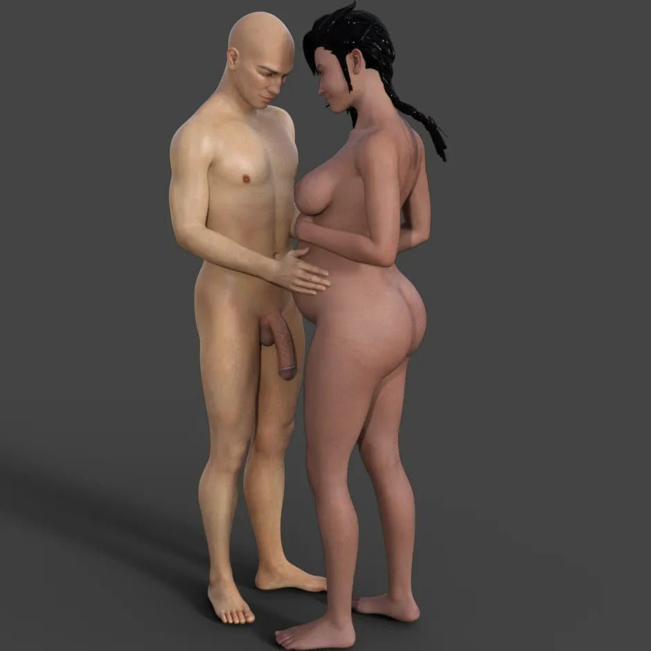 Claire and Bill | 3D Printed | Fanart | Unpainted |Miniature | NSFW | NSFW Version | Figurine | Figure | Miniature | Sexy |