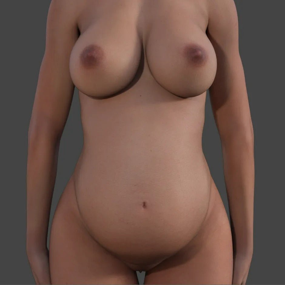 Clara pregnant girl | 3D Printed | Fanart | Unpainted | NSFW Version | Figurine | Figure | Miniature | Sexy |