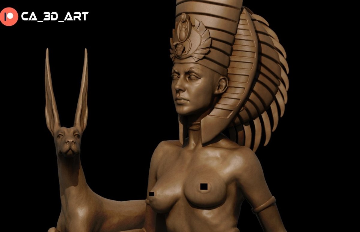 Cleopatra NSFW 3D Printed Miniature Fanart