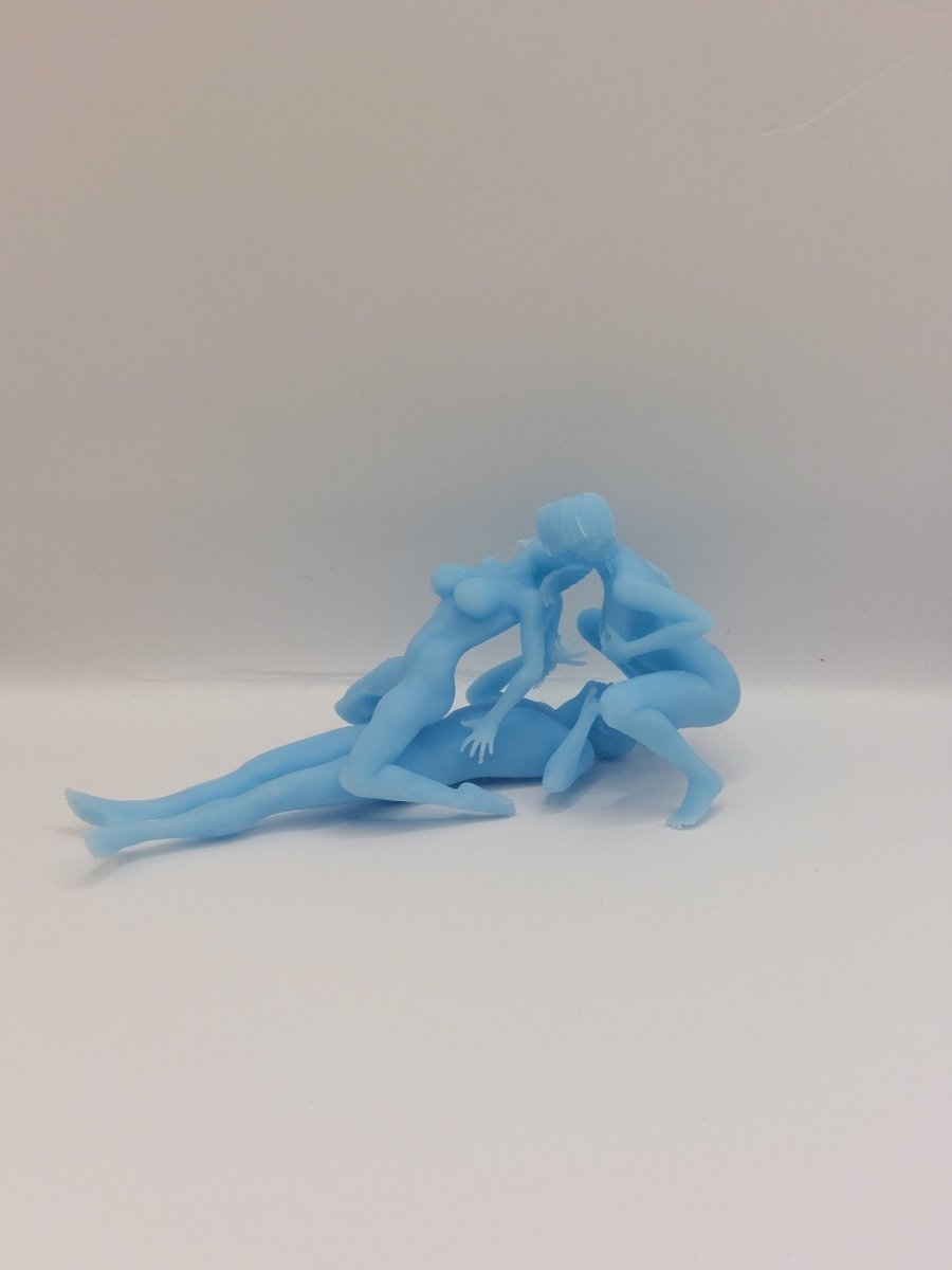 Connie Ellie & Karl Threesome | 3D Printed | Fanart | Unpainted | NSFW Version | Figurine | Figure | Miniature | Sexy |