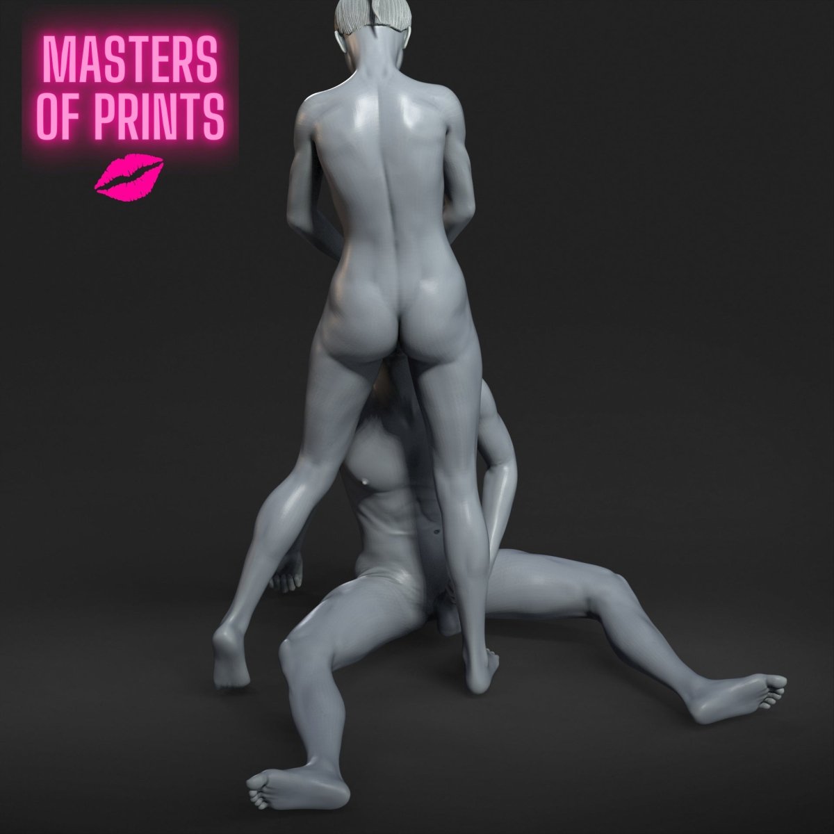 Couple DOMINA 3 Mature 3d Printed miniature FanArt by Masters Of Prints Collectables Statues & Figurines