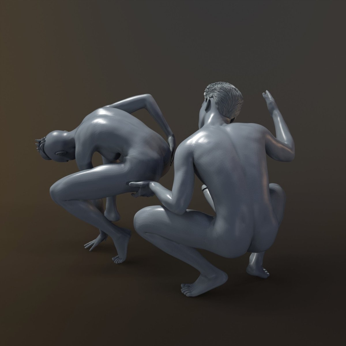 COUPLE SPANKING LOVE 3 Naked 3d Printed miniature Resin Collectables Statues & Figurines