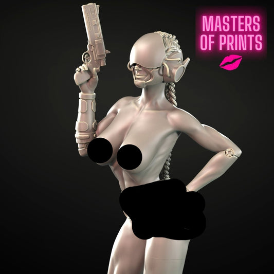 CYBER GIRL 3 Sexy Naked 3d Printed Miniature FanArt Resin Unpainted Figure