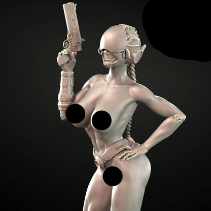 CYBER GIRL 3 Sexy Naked 3d Printed Miniature FanArt Resin Unpainted Figure