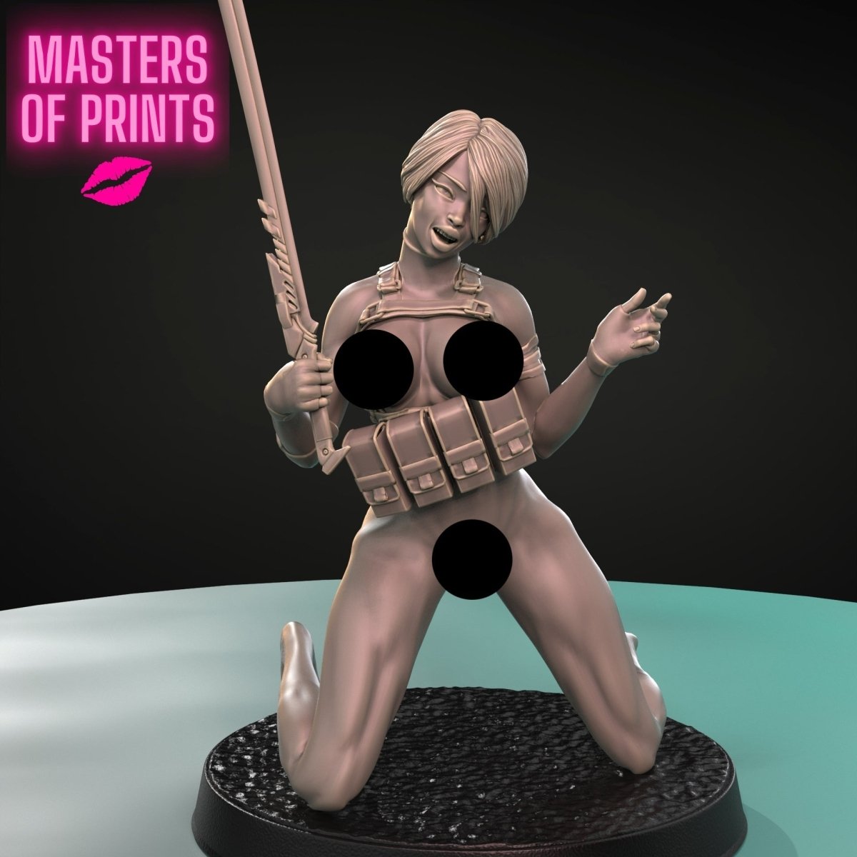 DANGEROUS MOLLY 2 Sexy Naked 3d Printed Miniature FanArt Resin Unpainted Figure