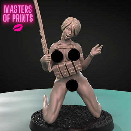 DANGEROUS MOLLY 2 Sexy Naked 3d Printed Miniature FanArt Resin Unpainted Figure