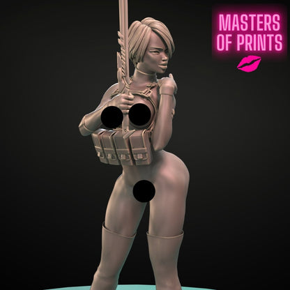 DANGEROUS MOLLY 4 Sexy Naked 3d Printed Miniature FanArt Resin Unpainted Figure