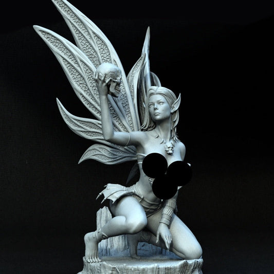Dark Fairy NSFW 3D Printed Miniature FunArt by EXCLUSIVE 3D PRINTS Scale Models Unpainted