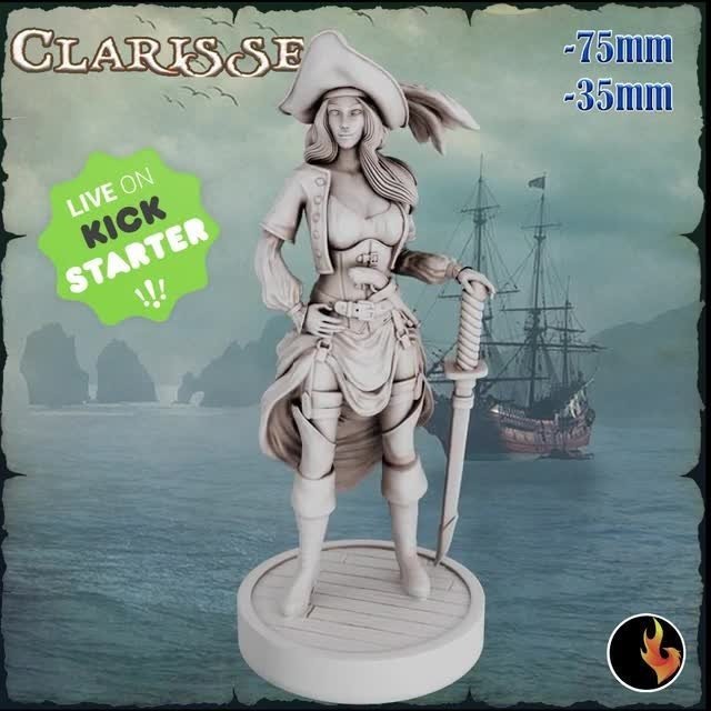 DIY Kit – Pirate Girl Vol.1 CLARISSE – Resin Miniature