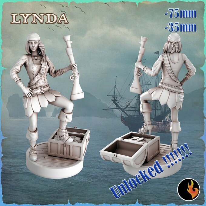 DIY Kit – Pirate Girl Vol.1 LYNDA – Resin Miniature