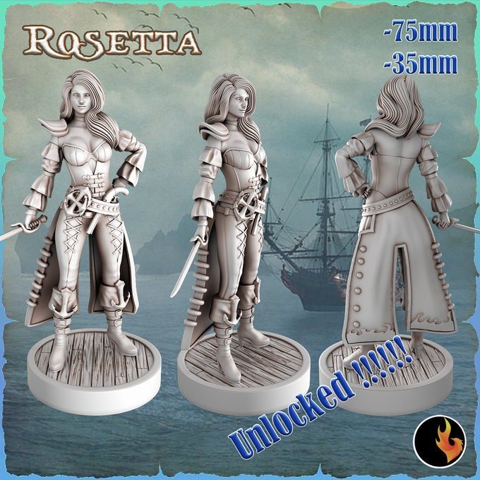 DIY Kit – Pirate Girl Vol.1 ROSETTE – Resin Miniature