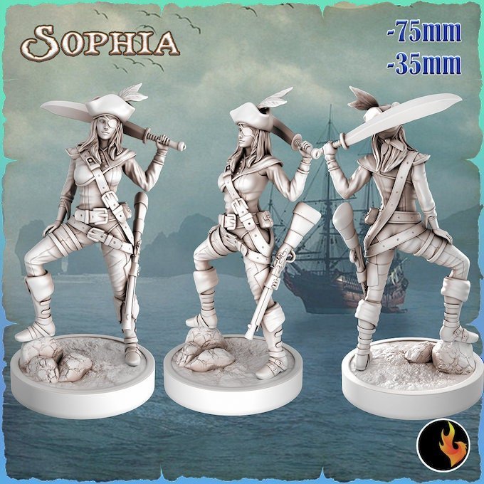 DIY Kit – Pirate Girl Vol.1 SOPHIA – Resin Miniature