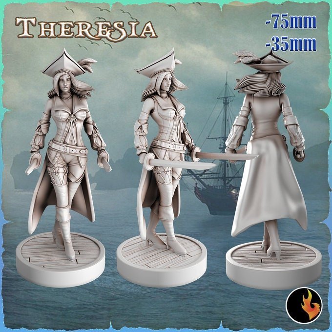 DIY Kit – Pirate Girl Vol.1 THERESIA – Resin Miniature