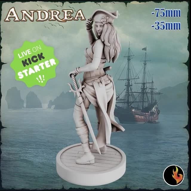 DIY Kit – Pirates Girls ANDREA – Resin Miniature