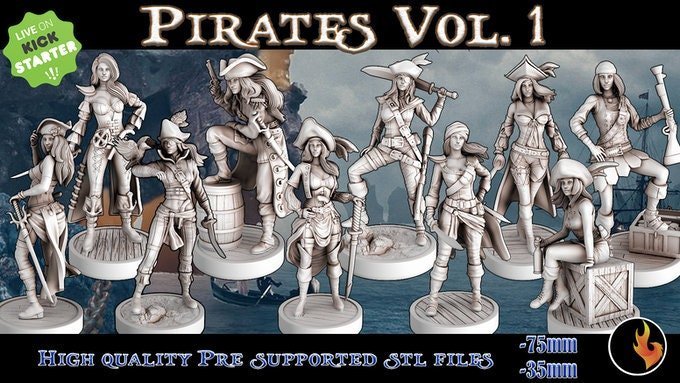 DIY Kit – Pirates Girls ANDREA – Resin Miniature