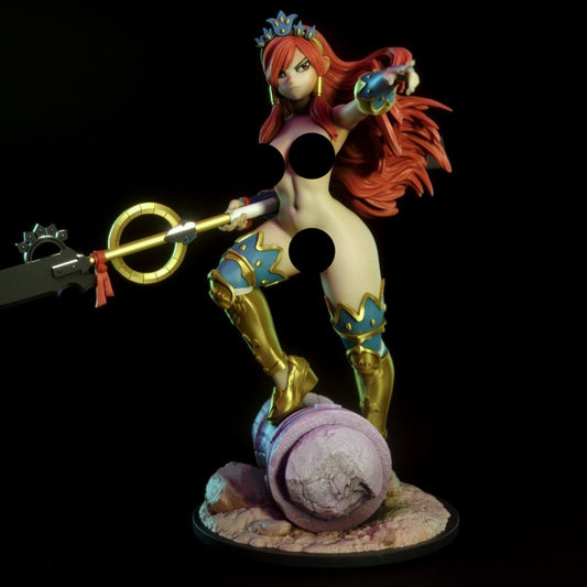 Erza Scarlet in her Nakagami armor anime NSFW 3D Printed figure Fanart