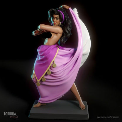 Esmeralda NSFW Resin Figure, Resin printed miniature by Torrida