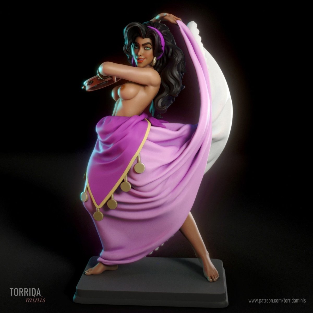 Esmeralda NSFW Resin Figure, Resin printed miniature by Torrida