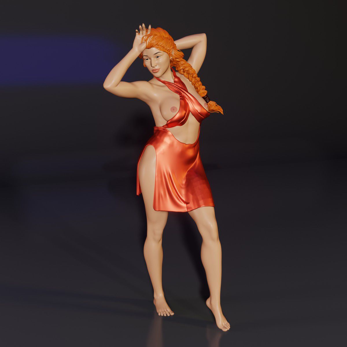 Felicity - Club Dress | 3D Printed | Fanart | Unpainted | NSFW Version | Figurine | Figure | Miniature | Sexy |