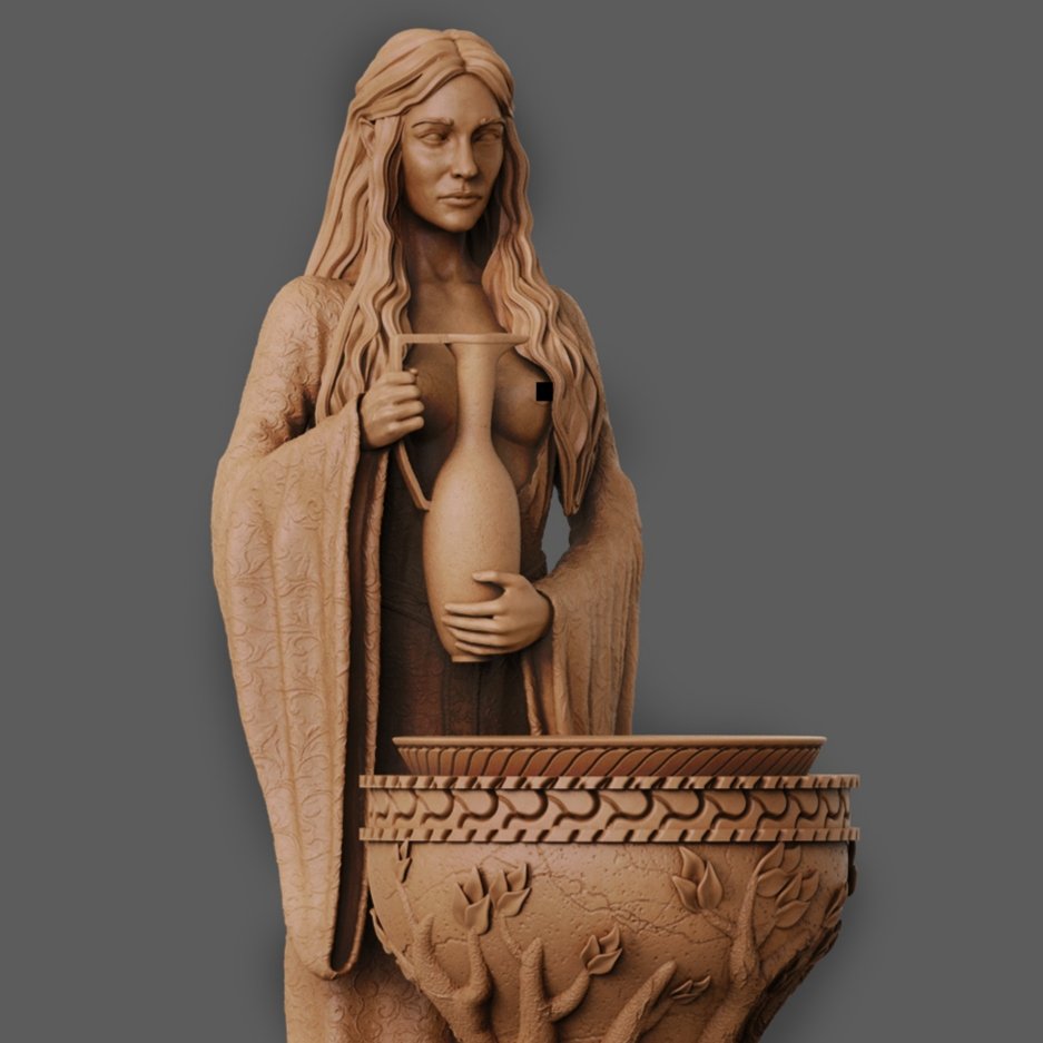 Galadriel Classic NSFW 3D Printed figurine Fanart by ca_3d_art