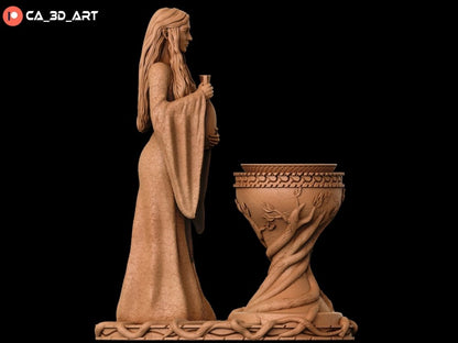 Galadriel Classic NSFW 3D Printed figurine Fanart by ca_3d_art