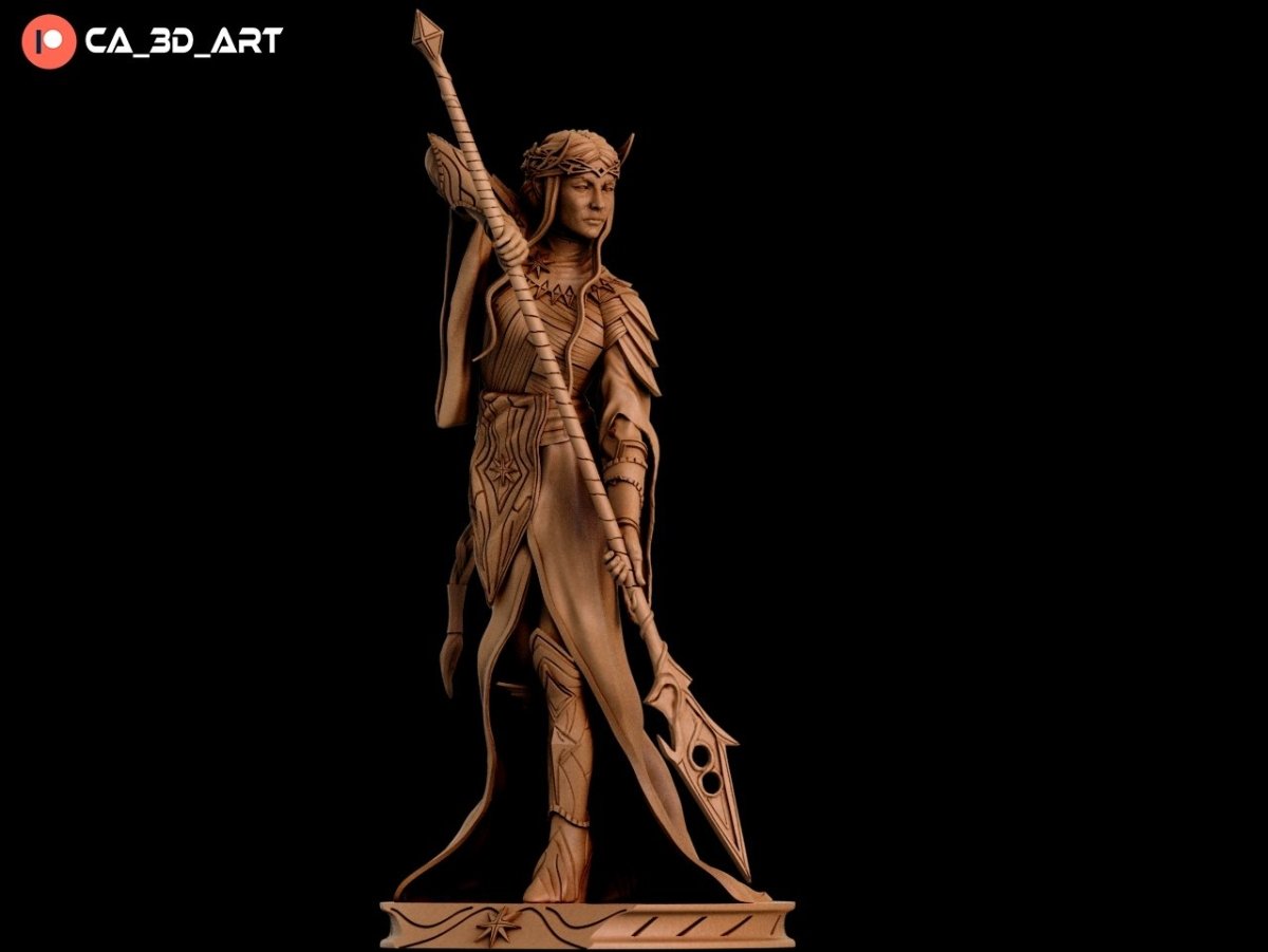 Galadriel Warrior NSFW 3D Printed figurine Fanart by ca_3d_art