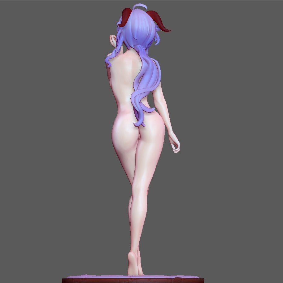 Ganyu NSFW Figure 3D Printed Fanart DIY Garage Kit , Unpainted , NSFW Figurine , Nude Figurine , Sexy Miniature , Bondage figure , Naked Waifu , Adult Figurine , Anime Figure