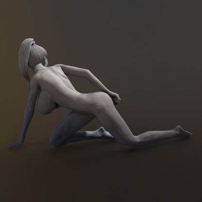 Girl playing w Dildo 6 Sexy Nude 3d Printed Resin Miniature Unpainted Figure