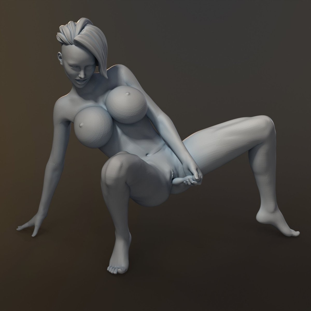 Girl playing w Dildo 7 Sexy Nude 3d Printed Resin Miniature Unpainted Figure