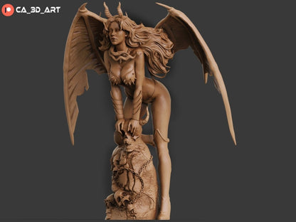 Hellwitch NSFW 3D Printed figurine Fanart by ca_3d_art