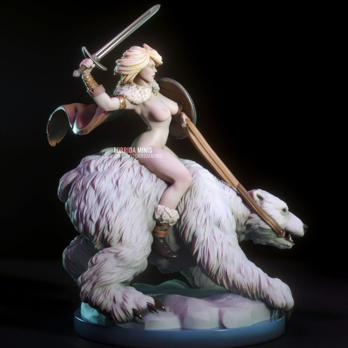 Hilde a barbarian girl based on an old Rumple Minze NSFW 3D Printed figure Fanart