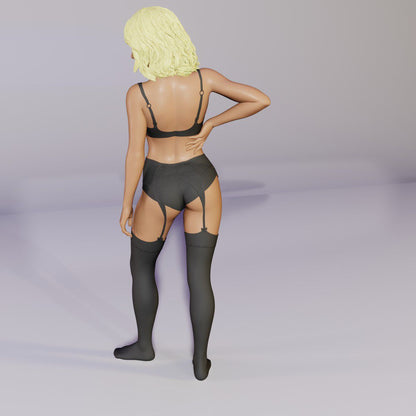 Holly - Lace underwear | 3D Printed | Fanart | Unpainted | NSFW Version | Figurine | Figure | Miniature | Sexy |