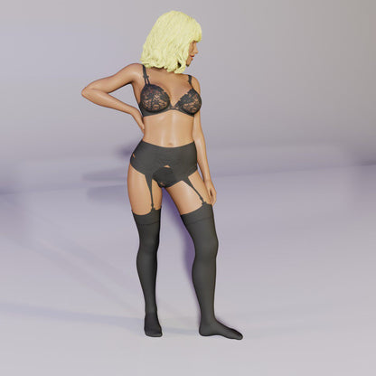 Holly - Lace underwear | 3D Printed | Fanart | Unpainted | NSFW Version | Figurine | Figure | Miniature | Sexy |
