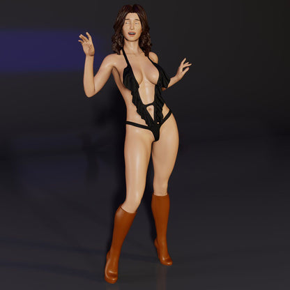 Janet - Spectator Series | 3D Printed | Fanart | Unpainted | NSFW Version | Figurine | Figure | Miniature | Sexy |