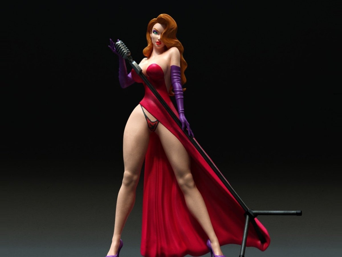 Jessica Rabbit NSFW 3D Printed Miniature FunArt by EXCLUSIVE 3D PRINTS Scale Models Unpainted