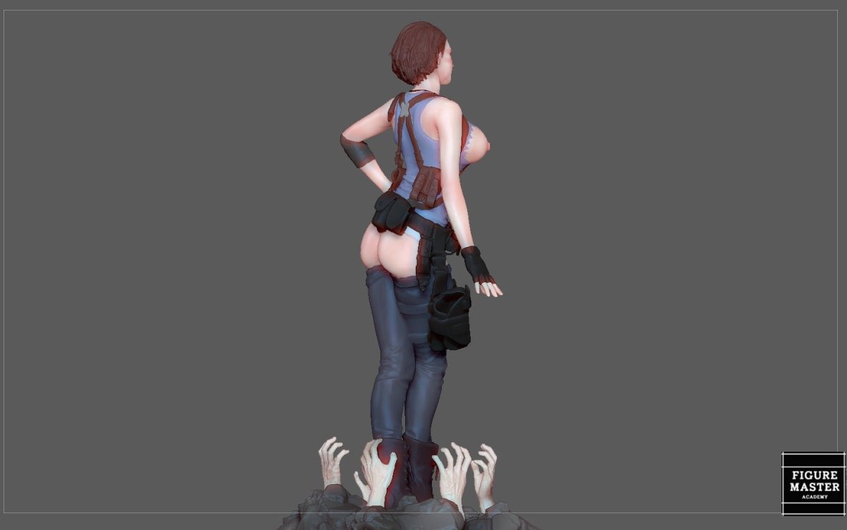 Jill Valentine NSFW 3D Printed Fanart Anime Figurine Waifu Figure by FIGUREMASTERPINK