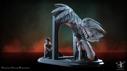 Judgement Angelic Mary DIORAMA NSFW 3D Printed Miniature Fanart by Ritual Casting